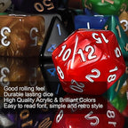 QMay DND Dice Set - 20x7 (140 Pieces) Polyhedral Dice, 20 Colors D&D Dice for Dungeons and Dragons Tabletop Role-Playing Games with 1 Drawstring Bag