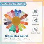 uxcell 10g/0.35oz Cosmetic Grade Mica Powder, 600 Mesh Mica Powder Natural Resin Epoxy Pigment Powders for Casting Resin, Candle Dye, DIY Nail Polish and Lip Gloss, Ochre