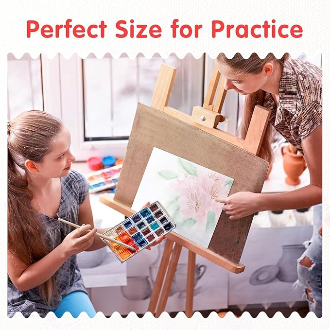 FIXSMITH Canvas Boards for Painting Multi Pack- 5x7,8x10,9x12,11x14 (8 of Each),Set of 32, 100% Cotton Primed Canvas Panels for Acrylic, Oil, Art Supplies for Kids, Adults, Beginners