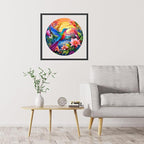 Wooden Puzzles for Adults, Hummingbird and Flower Puzzles 200 Pieces, Unique Shaped Jigsaw Puzzles for Adults and Kids, Birthday Gifts Fun Challenge Family Game 11.2'' x 11.2''