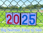 Purple River Portable Hanging Flip Scoreboard, Score Keeper for Baseball Volleyball Tennis Sports, Suit for Multiple Sports/Games Score Scenarios