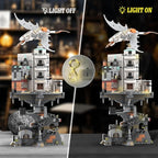 WINNER SPACE Lighting Magic Castle Wizarding Bank Building Sets, Magic Castle Architecture Model Collection Display, Dragon Toys, Ideas Building Toy for Adults Boys Girls (1056 PCS)