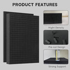 Pick and Pluck Foam Sheets, 2Pcs 16 x 12 x 2 Inch Pick Apart Foam Insert and 2Pcs 16 x 12 x 0.4 Inch Bottom Padding for Camera Storage, Crafts, Tool Box, Storage Drawer