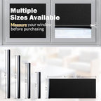 rabbitgoo Blackout Window Film, Sun Heat Blocking Privacy Cover for Glass, Removable Opaque Room Darkening Dark Black Out Window Covers Tint Shades for Home Day Sleep Light Blocker 29.5 x 157 Inches