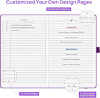 Lined Journal Notebooks for Work, Travel, College, A5 Size 100 GSM Thick Paper, Classic Ruled Journaling Notebook, Hardcover Notepad for Writing 160 Pages, 5.5 x 8.3 inch, Purple