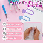 3pcs Paperclip Bookmarks Mold, Jumbo Paper Clips Bookmarks Silicone Mold with Multiple Style Epoxy Heart Resin Casting Mould Butterfly Making Supplies for DIY Crafts Book Lovers Gift