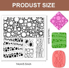 CHGCRAFT Bubbles Silicone Clay Texture Mat Silicone Texture Stamps Clay Modeling Pattern Pad for DIY Clay Jewelry Earrings Clay Mat Stamps for Decorative Card Making