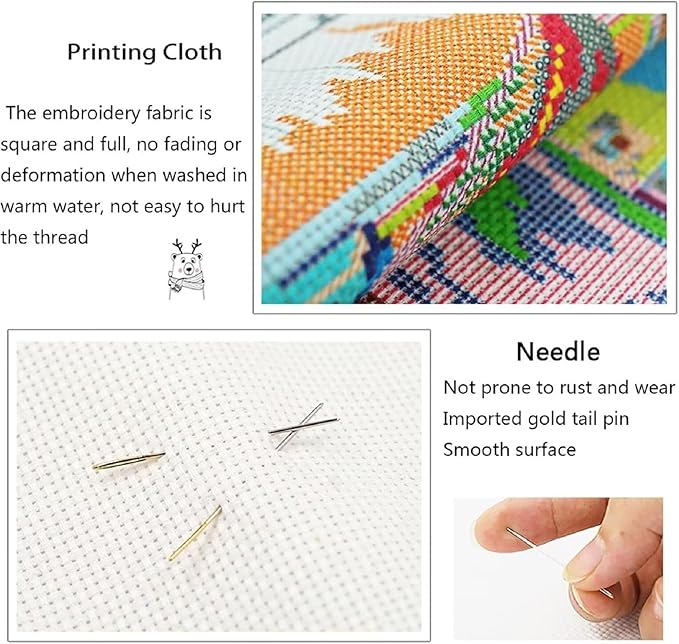 Fanxvivy Stamped Cross Stitch Kits for Adults Beginners Pillow Needlepoint Kit with Embroidery Pattern Needlework Kit Prestamped Stitches Kit 11CT Cross Stitching-Sunrise Peacock 18x18 inch