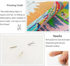 Fanxvivy Stamped Cross Stitch Kits for Adults Beginners Pillow Needlepoint Kit with Embroidery Pattern Needlework Kit Prestamped Stitches Kit 11CT Cross Stitching-Lovers Walk 18x18 inch
