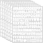 Alphabet Stickers - 1''Inch 12 Sheets White Self Adhesive Vinyl Letter Stickers for Mailbox Numbers, Bulletin Boards, Classroom & Home Decor