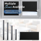 rabbitgoo Blackout Window Film, Sun Heat Blocking Privacy Cover for Glass, Removable Opaque Room Darkening Dark Black Out Window Covers Tint Shades for Home Day Sleep Light Blocker 11.8 x 118.1 Inches