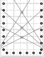 Headley Tools Sewing Ruler,Quilting Ruler (6.5"x 24"), Sewing and Quilting Ruler with 30°/45°/60° Angle Indicator, Acrylic Fabric Ruler for Sewing and Quilting,Clear/Black