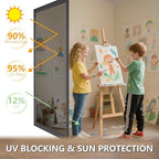 LEMON CLOUD One Way Window Privacy Film See Out Not in Reflective Mirror UV Window Cling Sun Blocking Heat Control Glare Control with Tools,23.6 Inch x 78.7 Inch