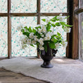 VSUDO Static Cling Decorative Window Privacy Film – Frosted Privacy Window Film with Jasmine Floral & Stained Glass Design, Adhesive-Free Tint for Home, Bathroom & Office (17.5" x 78.7")