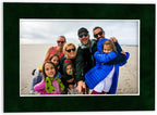 Pack of 25 Acid Free 11x14 Mats Bevel Cut for 8.5x11 Photos - Green Suede Precut Matboards With Backing Boards and Clear Photo Mat Bags For Pictures, Photos, Framing - 4-ply Thickness