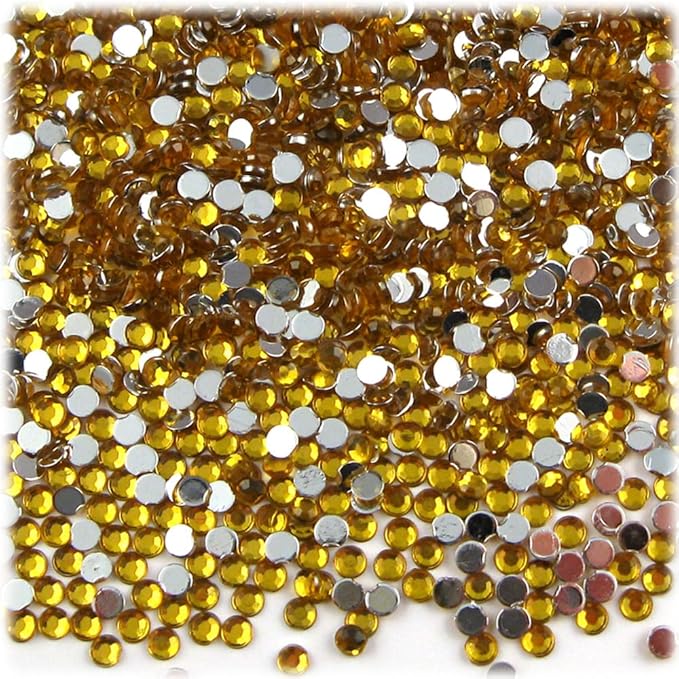 The Crafts Outlet 5-PK Set (7,200-Piece), Round 3mm Rhinestones, Flatback, Purple Tones