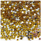The Crafts Outlet 1,440pc Rhinestones Round 3mm (10ss) Flatback Golden Yellow