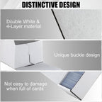 Trading Card Storage Box, 6-Pack 1100 Count White Corrugated Cardboard Bulk Sports Storage Box for TCG/Magic/Mtg Basketball Cards, Collectible Trading Cards