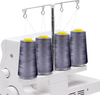Tortoise 4 Cones of 3000 Yards Each Spool Thread for All Purpose, Serger, Overlock, Quilting, Sewing Machine - 100% Polyester, 40S/2 Macchiato
