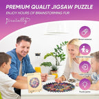 Puzzles for Adults Diamond Mandala Wooden Puzzles, 200 Pieces Unique Shaped Liberty Jigsaw Puzzles, Creative Toys for Adults and Kids, Fun Challenge Family Game 11.2'' x 11.2''