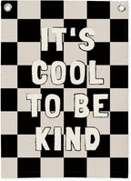 Kids Room Decor,Black and White Classroom Checkered Decor,Be Kind Inspirational Office Decor,Linen Canvas Wall Hanging Flag for Nursery Playroom Classroom 18x25 Inch