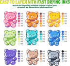 LET'S RESIN PAINT Acrylic Paint Markers Brush Tip 72 Colors,Automatic Ink Control Acrylic Paint Pens,No Bleed & Good Coverage Acrylic Markers for Coloring Books,Rock Painting,Canvas,Ceramic,Wood