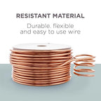 UTILE Bonsai Wire - Armature Aluminum Wire 80 ft 10 Gauge 3.2 mm Bonsai Training Wire, Tree Kit, Plant, Sculpting, Crafts, Bendable, Gardening, Beading and Jewelry Making (Copper, Brown)