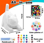 FUNZBO 4.3in Paint Your Own Cat Lamp Kit - Halloweens Arts and Crafts Supplies Painting Set for Kids Teens, DIY Night Light Toy for Toddlers Girls Boys Age 3 4 5 6 7 8 9 10 11 12 13 +