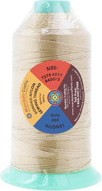 Mandala Crafts Bonded Nylon Thread Cream Heavy Duty Sewing Threads - 800 YDs Size 277 840D T270 Tex 270 Thread for Leather Jeans Weaving Outdoor Marine Upholstery Threads