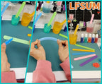 4 PCS Silicone Stir Sticks, Reusable Silicone Popsicle Sticks for Mixing Resin, Epoxy, Liquid, Paint, Making Glitter Tumblers(4-Silicone Stir Stick)