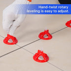 Professional Tile Leveling System Kit，Anti-Loosening Spacers/Wall, Bathroom Tiling - 1/16" Precision Alignment & Grout Spacing Tools(100caps+300base, 1/16)