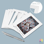 Mat Board Center, Pack of 50, 5x7 for 4x6 White Mats - Acid Free, 4-ply Thickness, White Core - for Pictures, Photos, Framing