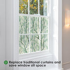 DKTIE Window Film Privacy with Installation Tools, Decorative Stained Glass Window Clings for Home, Static Cling Window Sticker for Front Door, Bathroom (Green, 17.7'' x 78.7'')