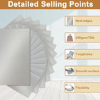 40 Sheets Silver Shimmer Cardstock 8.5 x 11 Metallic Paper, 75lb Thick Card Stock Cutting Paper for Greeting Cards, Card Making, Business Cards, Invitations, Scrapbooking
