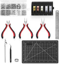 Jewelry Pliers Making Tools Set, Mini Jeweler Pliers for Adults with Beading Wire Kit, Bracelet Helper, Craft Earring Accessories for Jewelry Making Supplies DIY Hobby Repair