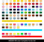 MEEDEN Heavy Body Acrylic Paint Sets, 100 Colors Art Paint Tubes, Non-toxic 0.41 fl Oz /12ml Acrylic Paints for Adults, Beginners