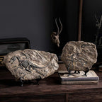 XINDAM Resin Dinosaur Fossil Statue Model Simulated Skeleton Home Office Display Decorative Craft Box Decoration (Style 3)