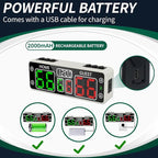 YZ Upgraded Digital Scoreboard with Timer, Mini Magnetic Electronic Scoreboard, LED Portable Scoreboard Basketball, Cornhole Score Keeper for Indoor&Outdoor Games