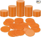 uxcell Plastic Poker Chips, Learning Counters Counting Counters Disk Marker Opaque Game Token for Game Play Math Counting