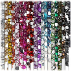 The Crafts Outlet 1,440pc Rhinestones Round 3mm (10ss) Flatback Aqua Blue AQA