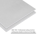 2Pack 6061 T651 Aluminum Sheet Metal 12 x 12 x 1/8(0.125”) Inches Flat Plain Aluminum Plate Covered with Protective Film, Heat Treatable Rectangle 3mm Aluminum Metal Plate for Crafting, Industrial