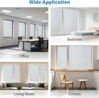 Finnez Frosted Privacy Window Film Static Cling, Non-Adhesive Decorative Cover for Glass Door & Windows, No Glue Removable Clings UV Blocking Waves Design for Home Office 45.2 x 78.7 Inches