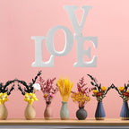 Wood Letters 4.3 Inch, White Unfinished Wood Letters for Graft, Wooden Letters for Wall Decor, Standing Letters for Bedroom, Home, Birthday, Party, DIY Graft (B)