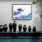 Uniquilling Quilling Kit Paper Quilling Kit for Adults Beginner, Handmade DIY Craft Quilling Paper Filigree Painting Kit Tools, Room Wall Art Decor Gifts, 16 * 20-inch Great Wave Off Kanagawa (Basic)