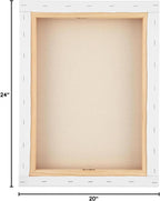 SoHo Urban Artist, 20x24 Heavyweight Stretched Cotton Canvas for Painting - 1.5" Deep- 3 Pack, Triple Primed, 100% Cotton Canvas, Archival, Universal Primed for Oil, Acrylic, Alkyd, Mixed Media