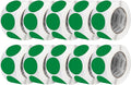 Perco Green 3-Inch Perforated Circle Dot Sticker Labels — 10 Rolls, 5,000 Round Stickers — with Permanent Adhesive for Moving Boxes, Sale Signage, Displays, Status Messaging—Made in USA