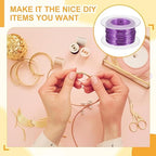 uxcell 20 Gauge / 0.8mm Anodized Aluminum Wire for Jewelry Craft Making, 102 Feet Bendable Flexible Wire for DIY Home Decor Gardening Sculpture, Purple