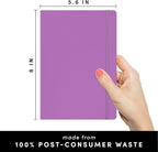 PAPERAGE Recycled Lined Journal Notebook, (Lilac), 160 Pages, Medium 5.6 in x 8 in - 100 GSM Thick Paper – College Ruled, Hardcover Journaling Notebook for Work, School & Note Taking