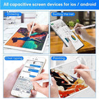 Stylus Pen for iOS Android Touch Screens Pencil Compatible with iPad/iPad Pro/Air/Mini/iPhone/Cellphone/Kindle Tablet Drawing Pencil (Black-1)