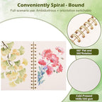 2-Packs 5"x7.5"Spiral Watercolor Paper Pad - 30 Sheets 140lb/300g Acid-Free Artist Paper | Tear-Line Perforated Pages for Framing & Mixed Media |Watercolor, Art Journaling (Adults, Students, Travel)